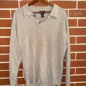 Dockers Men’s Beige Knit Collared Sweater Pullover Size L